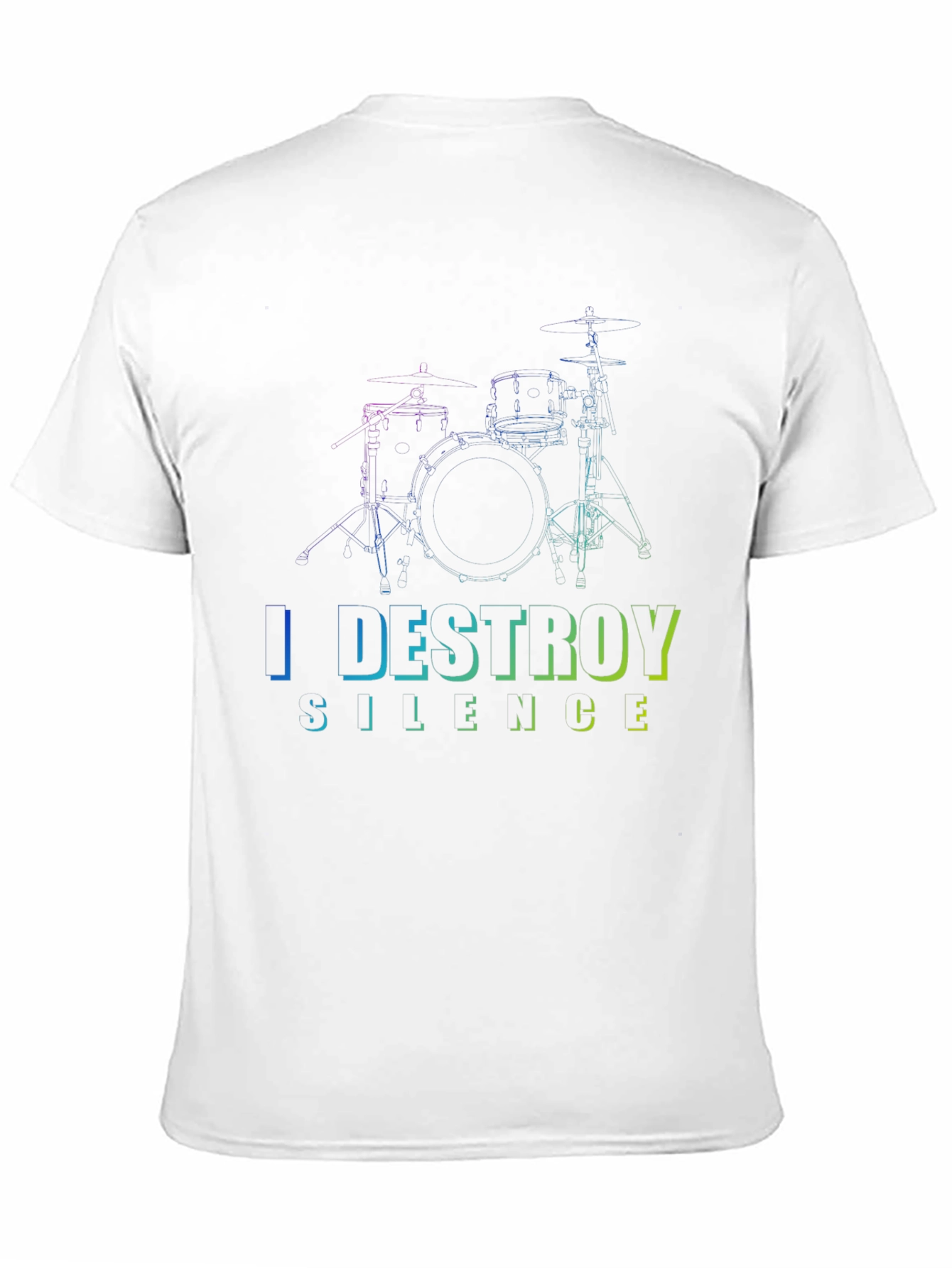 I Destroy Silence Drum Set Graphic T-Shirt