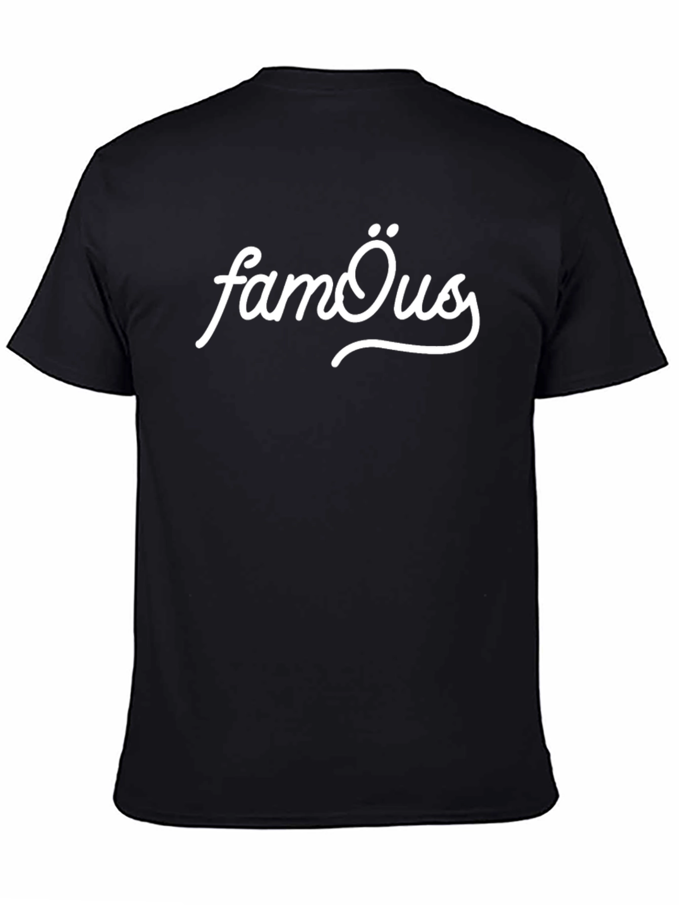 Famous Graphic Tee - Black Cotton Blend T-Shirt