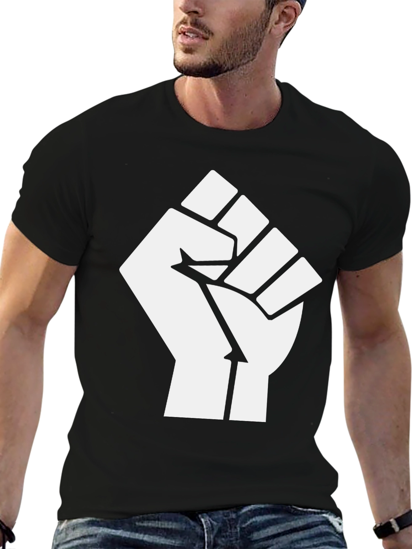 Black Power Fist Graphic T-Shirt - Unisex