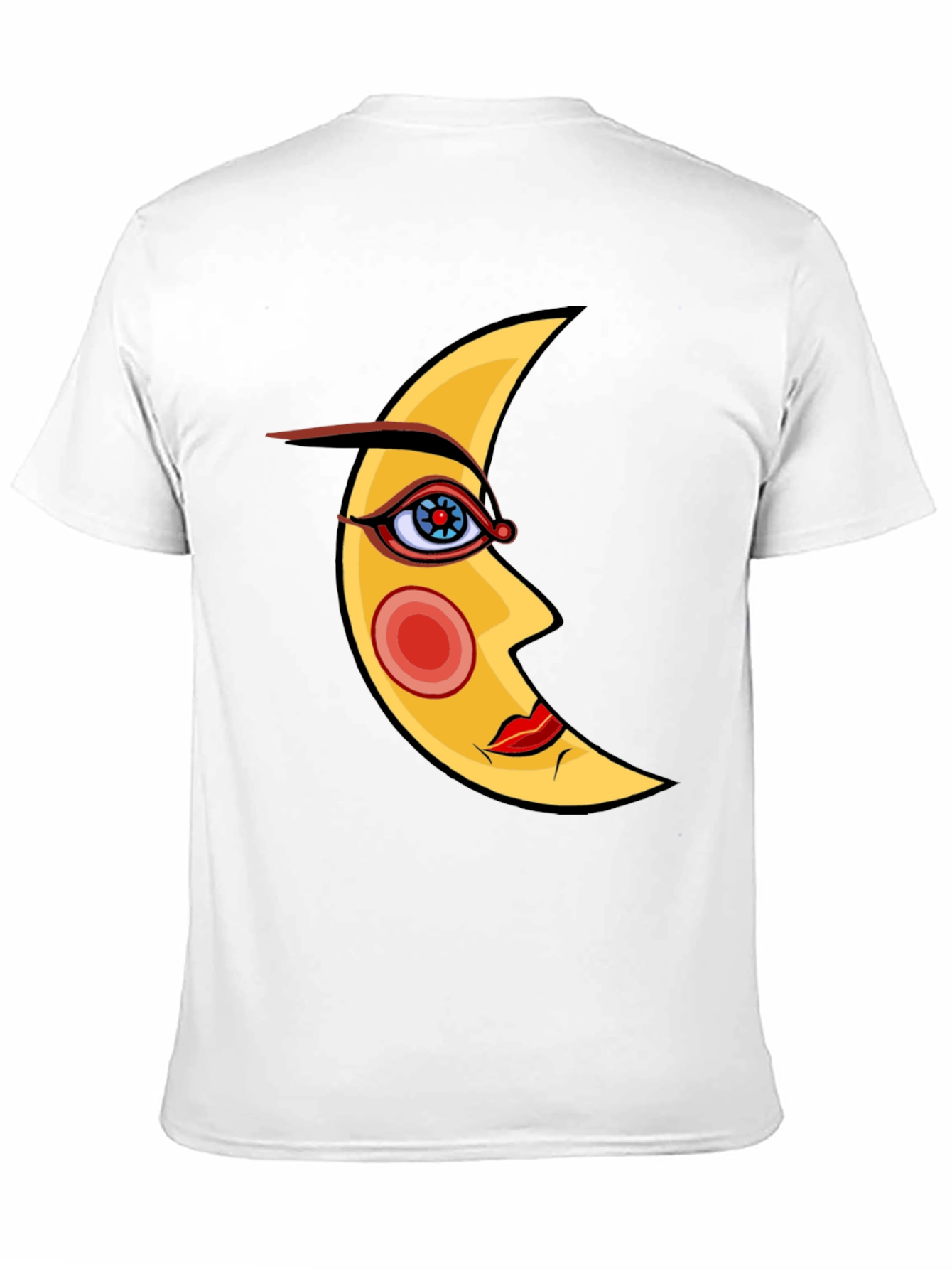Mystic Moon Face Black T-Shirt