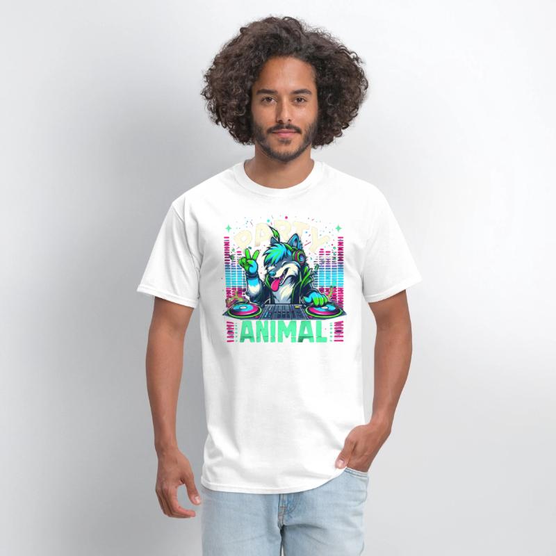 Party Animal Music DJ Wolf Fox Fursona Furry Pun