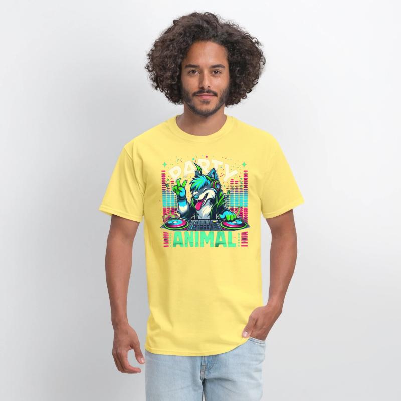 Party Animal Music DJ Wolf Fox Fursona Furry Pun