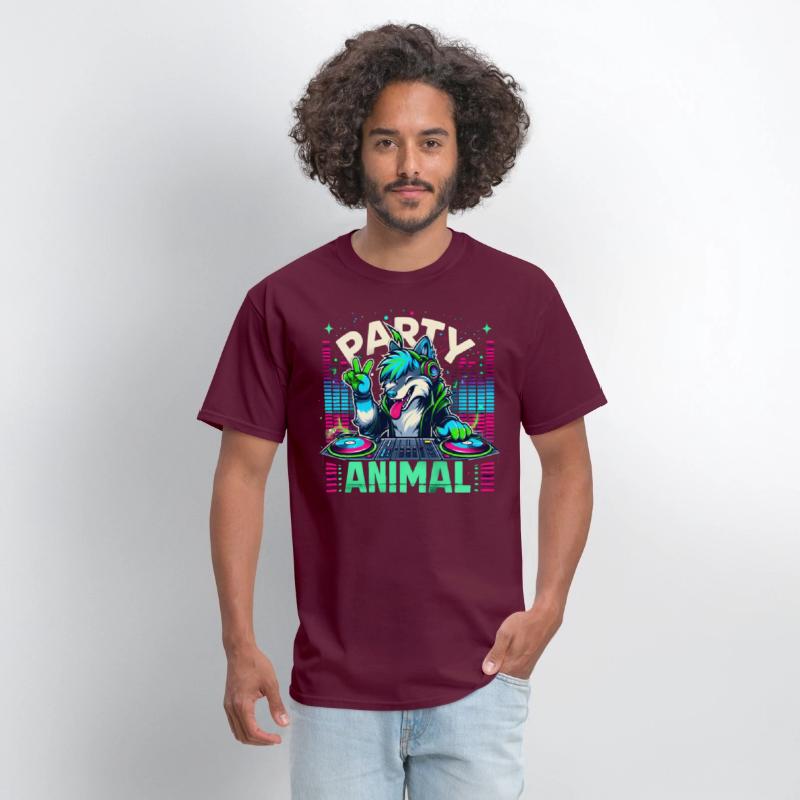 Party Animal Music DJ Wolf Fox Fursona Furry Pun