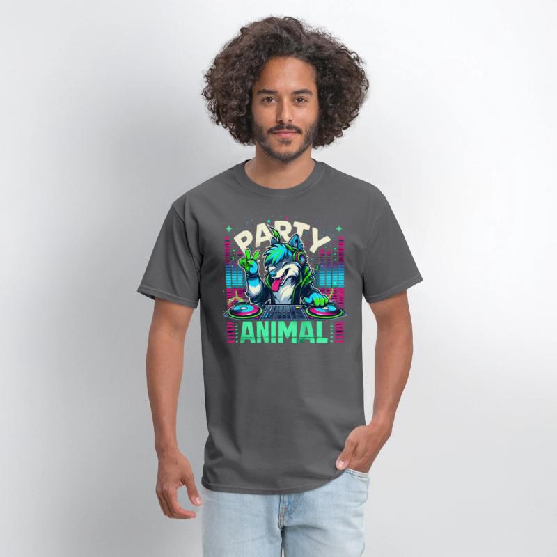 Party Animal Music DJ Wolf Fox Fursona Furry Pun