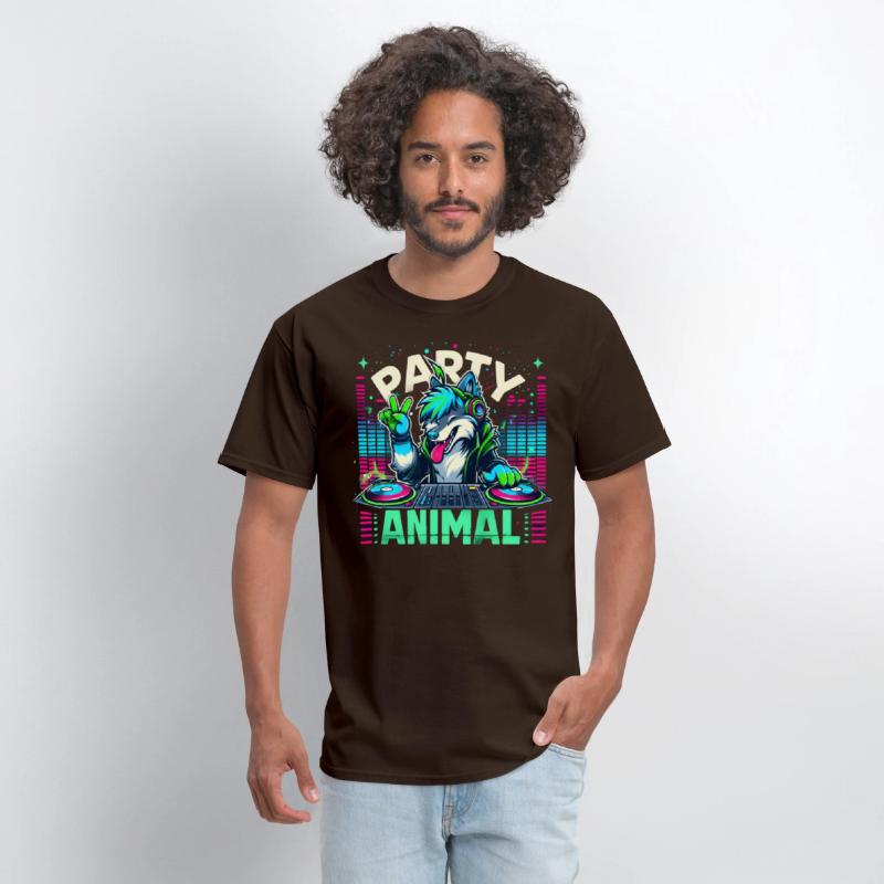 Party Animal Music DJ Wolf Fox Fursona Furry Pun