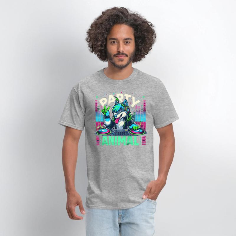 Party Animal Music DJ Wolf Fox Fursona Furry Pun