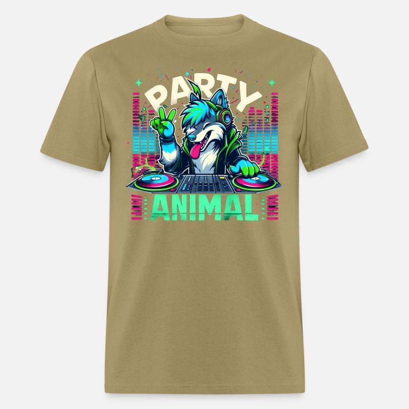 Party Animal Music DJ Wolf Fox Fursona Furry Pun