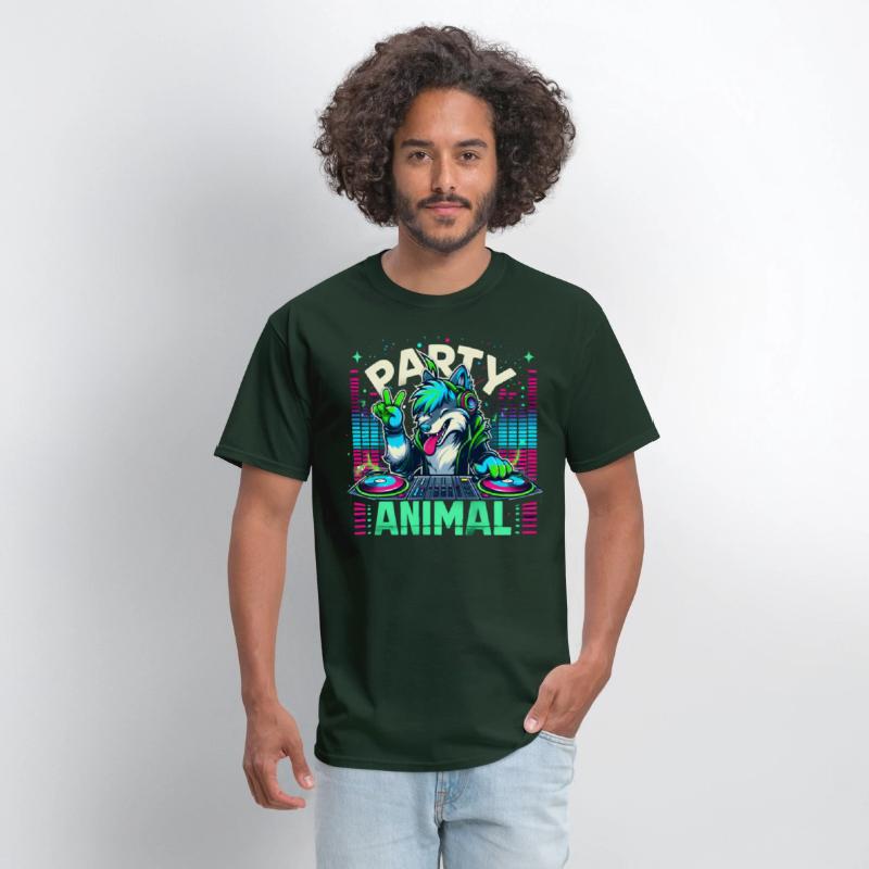 Party Animal Music DJ Wolf Fox Fursona Furry Pun