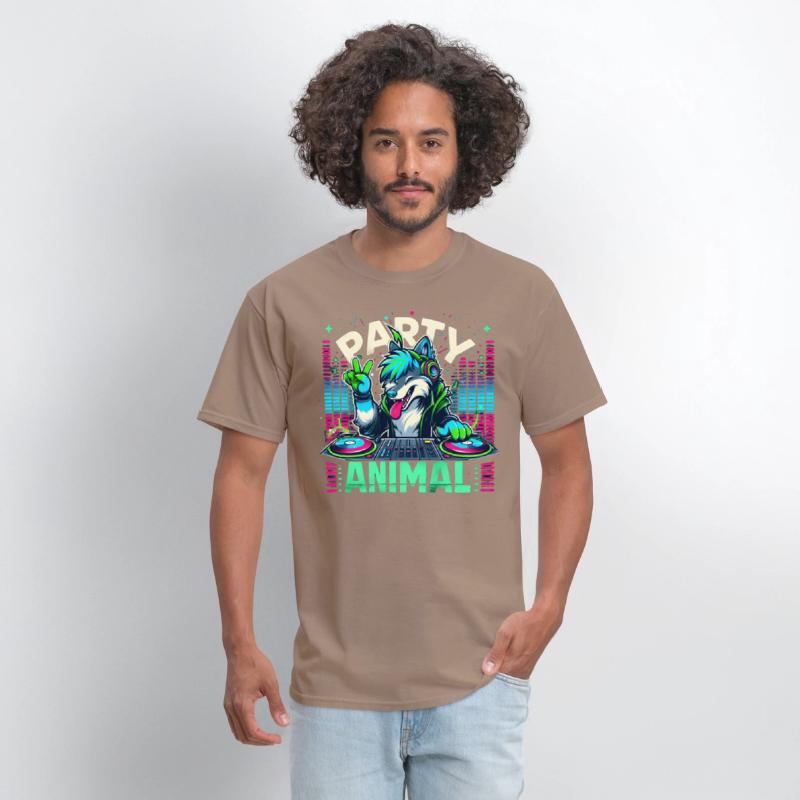 Party Animal Music DJ Wolf Fox Fursona Furry Pun