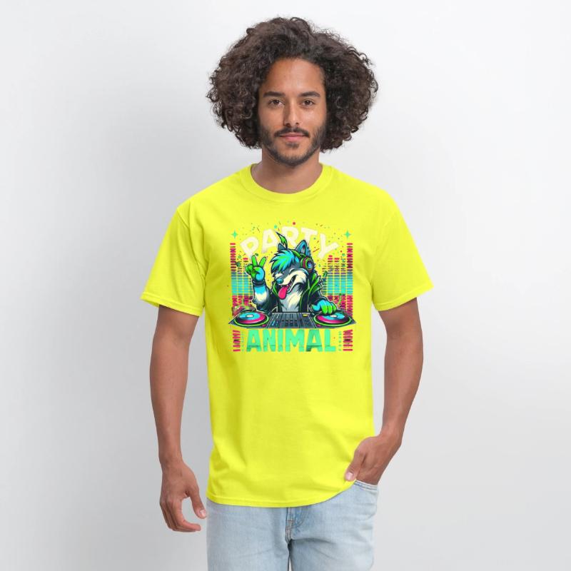 Party Animal Music DJ Wolf Fox Fursona Furry Pun