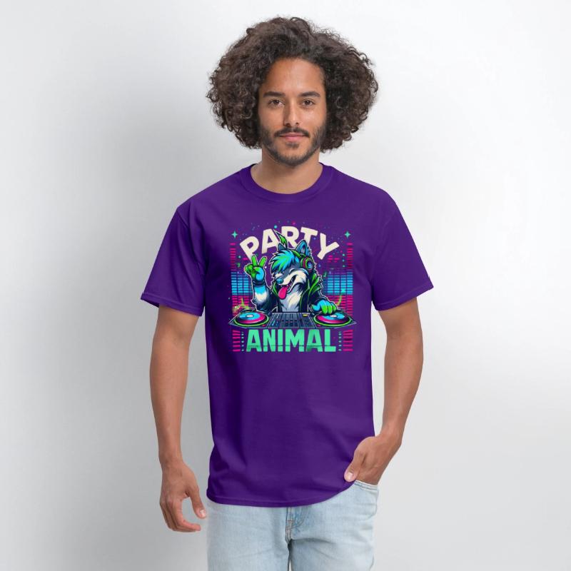 Party Animal Music DJ Wolf Fox Fursona Furry Pun