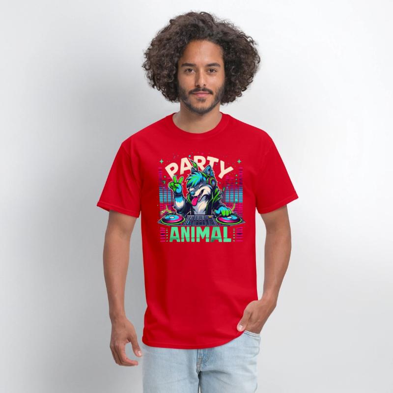 Party Animal Music DJ Wolf Fox Fursona Furry Pun