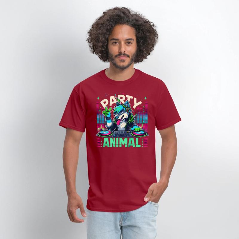 Party Animal Music DJ Wolf Fox Fursona Furry Pun