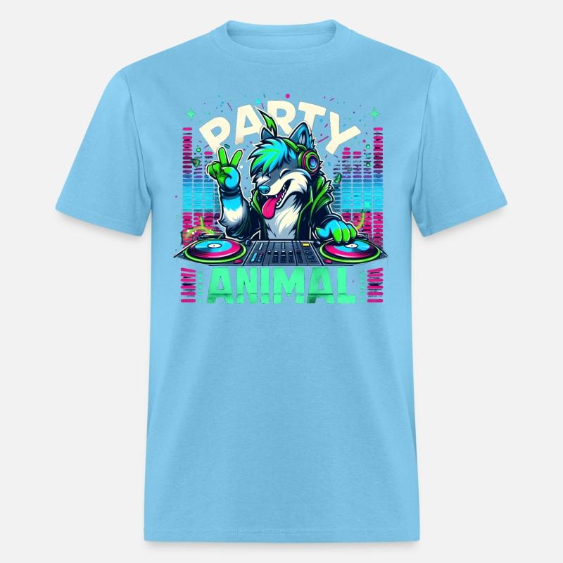 Party Animal Music DJ Wolf Fox Fursona Furry Pun