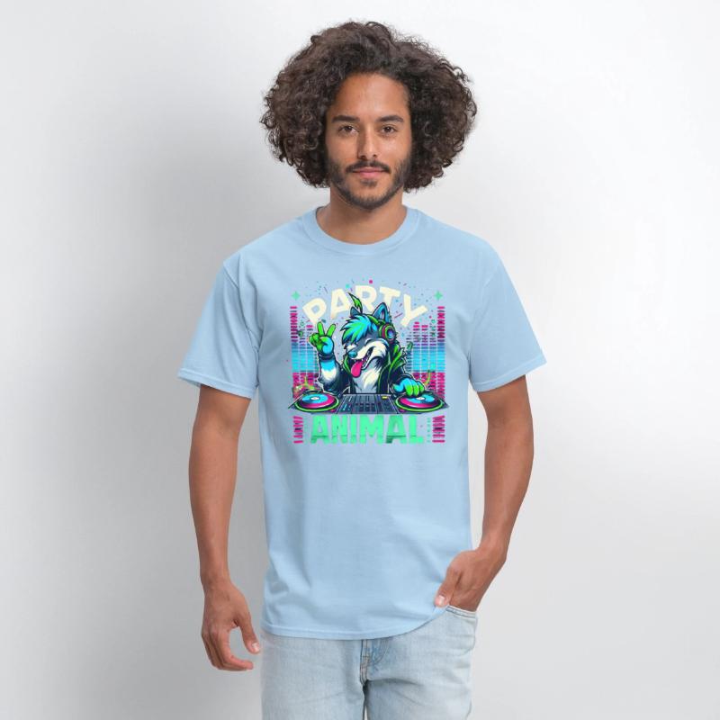 Party Animal Music DJ Wolf Fox Fursona Furry Pun