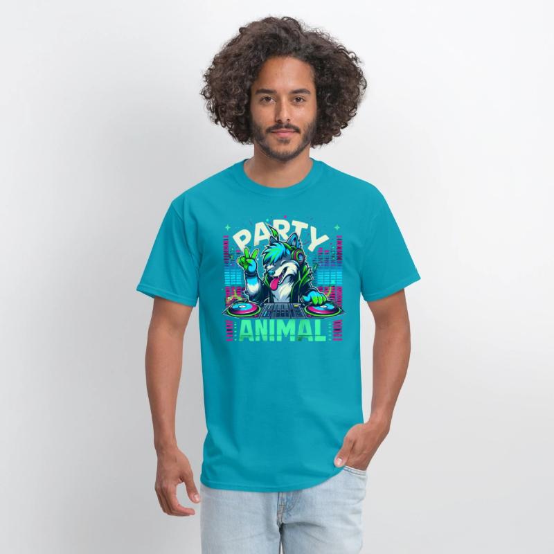 Party Animal Music DJ Wolf Fox Fursona Furry Pun