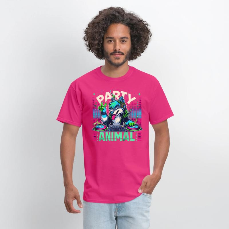 Party Animal Music DJ Wolf Fox Fursona Furry Pun