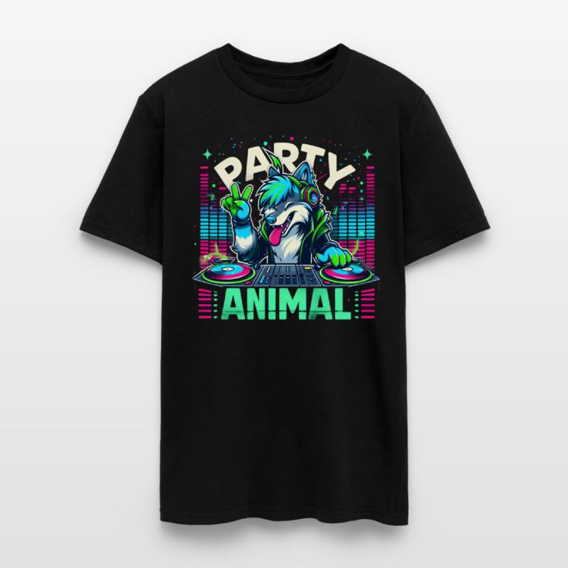 Party Animal Music DJ Wolf Fox Fursona Furry Pun