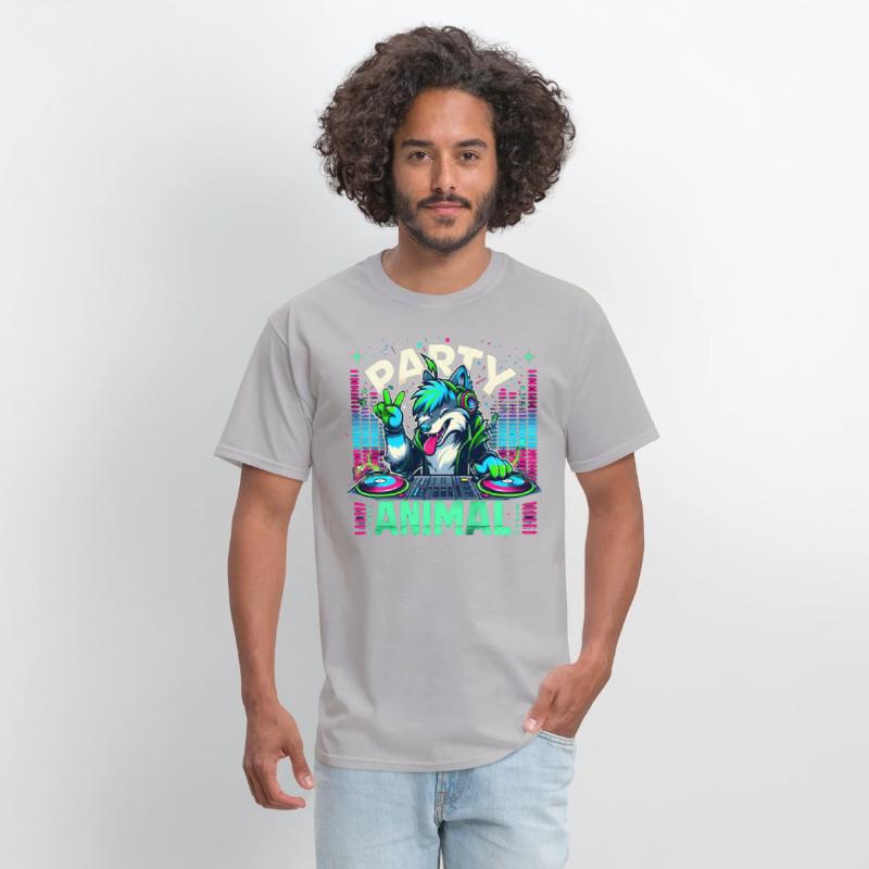 Party Animal Music DJ Wolf Fox Fursona Furry Pun