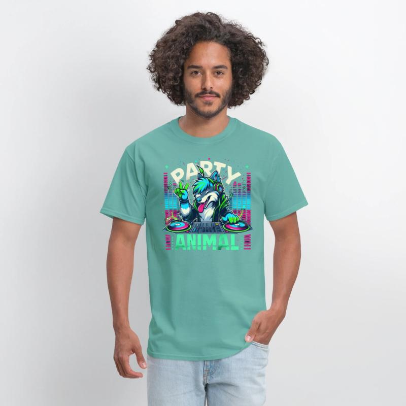 Party Animal Music DJ Wolf Fox Fursona Furry Pun
