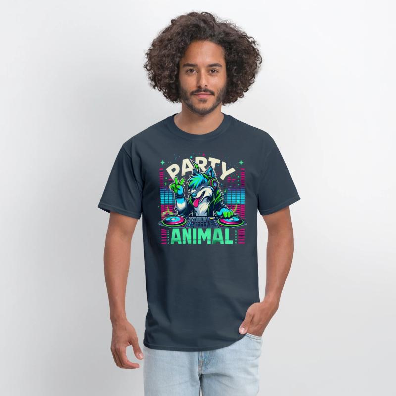 Party Animal Music DJ Wolf Fox Fursona Furry Pun