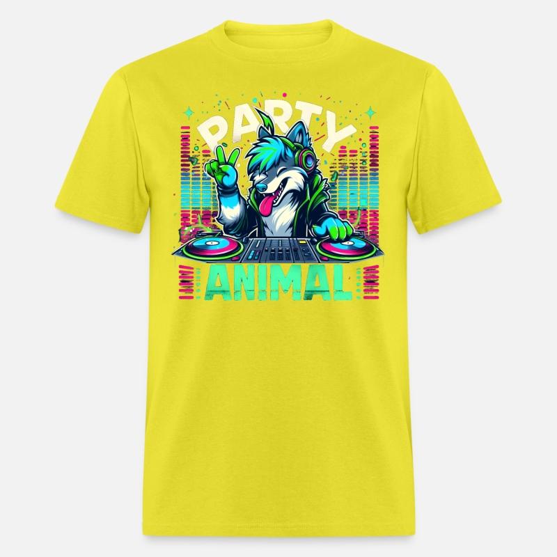 Party Animal Music DJ Wolf Fox Fursona Furry Pun