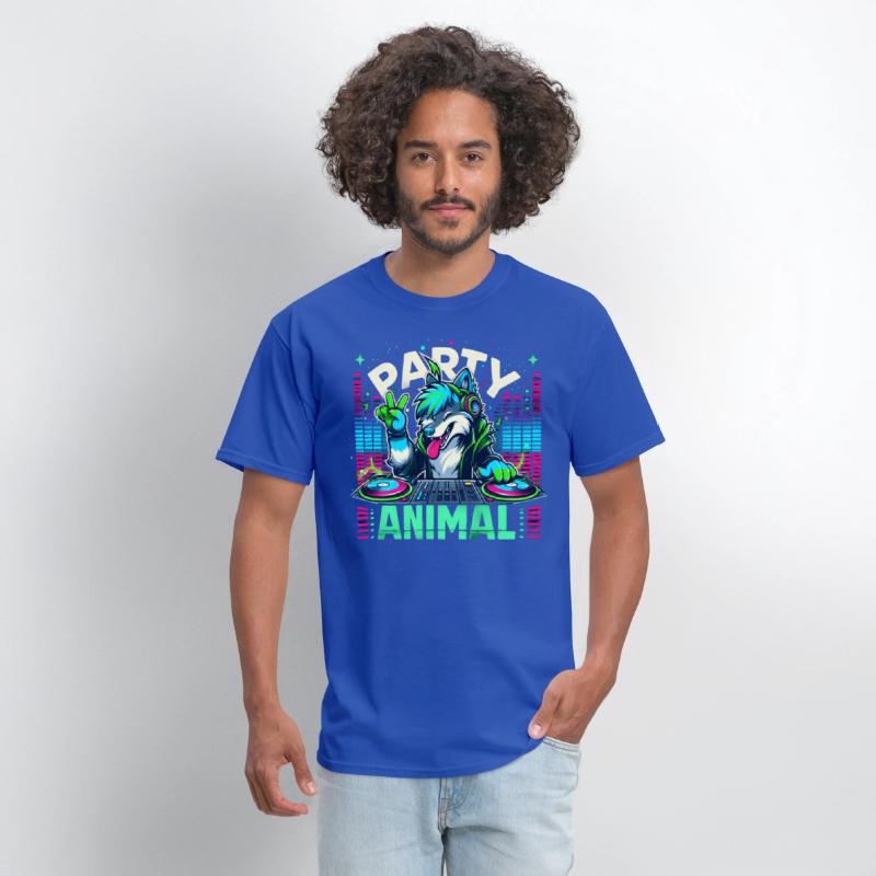 Party Animal Music DJ Wolf Fox Fursona Furry Pun