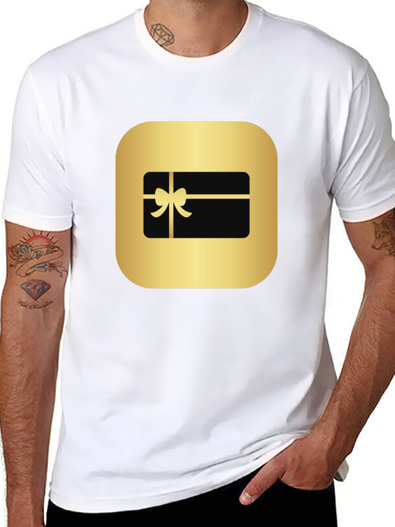 Gift Card Graphic T-Shirt - Black
