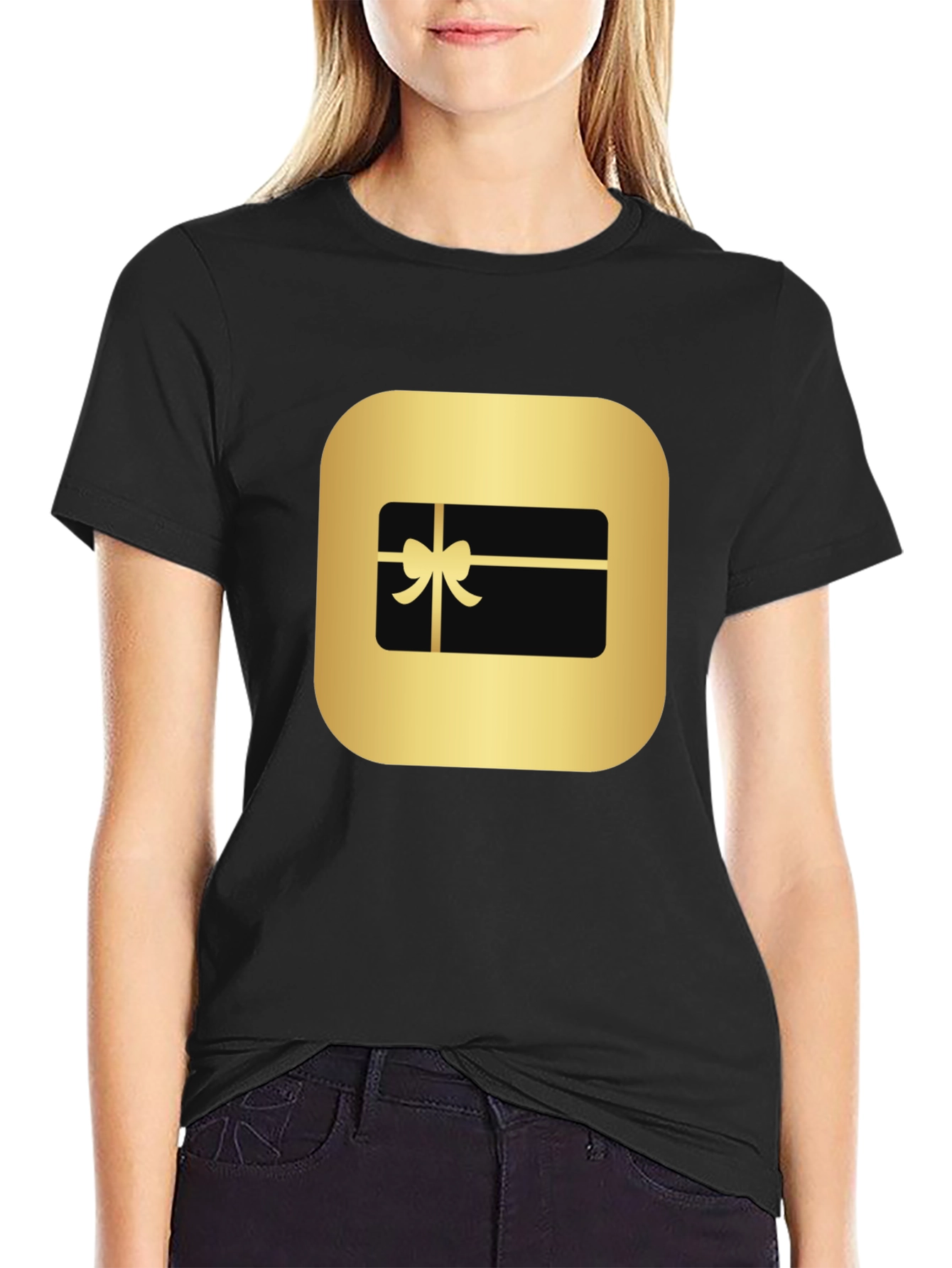 Gift Card Graphic T-Shirt - Black