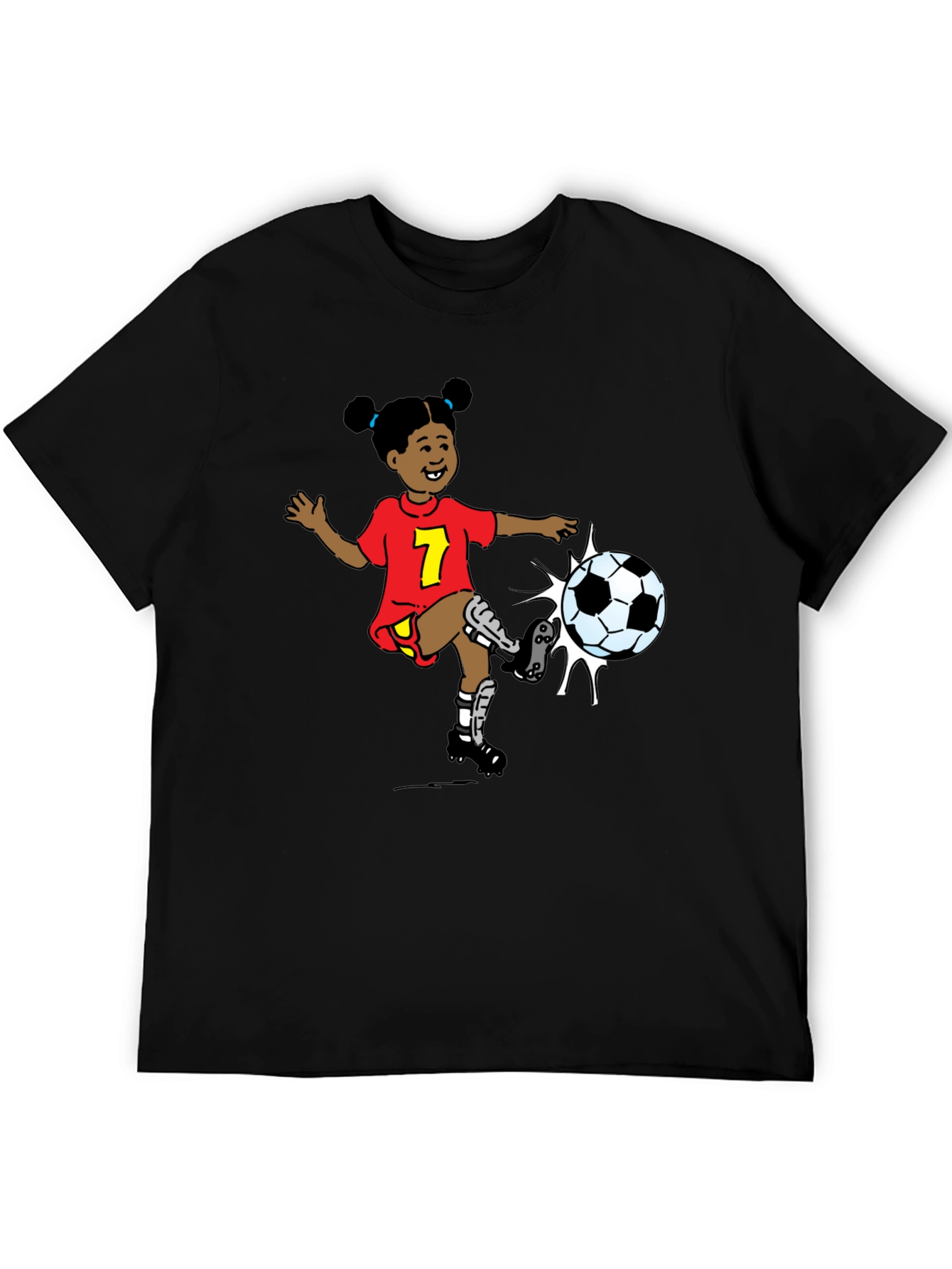 Cartoon Girl Soccer T-Shirt