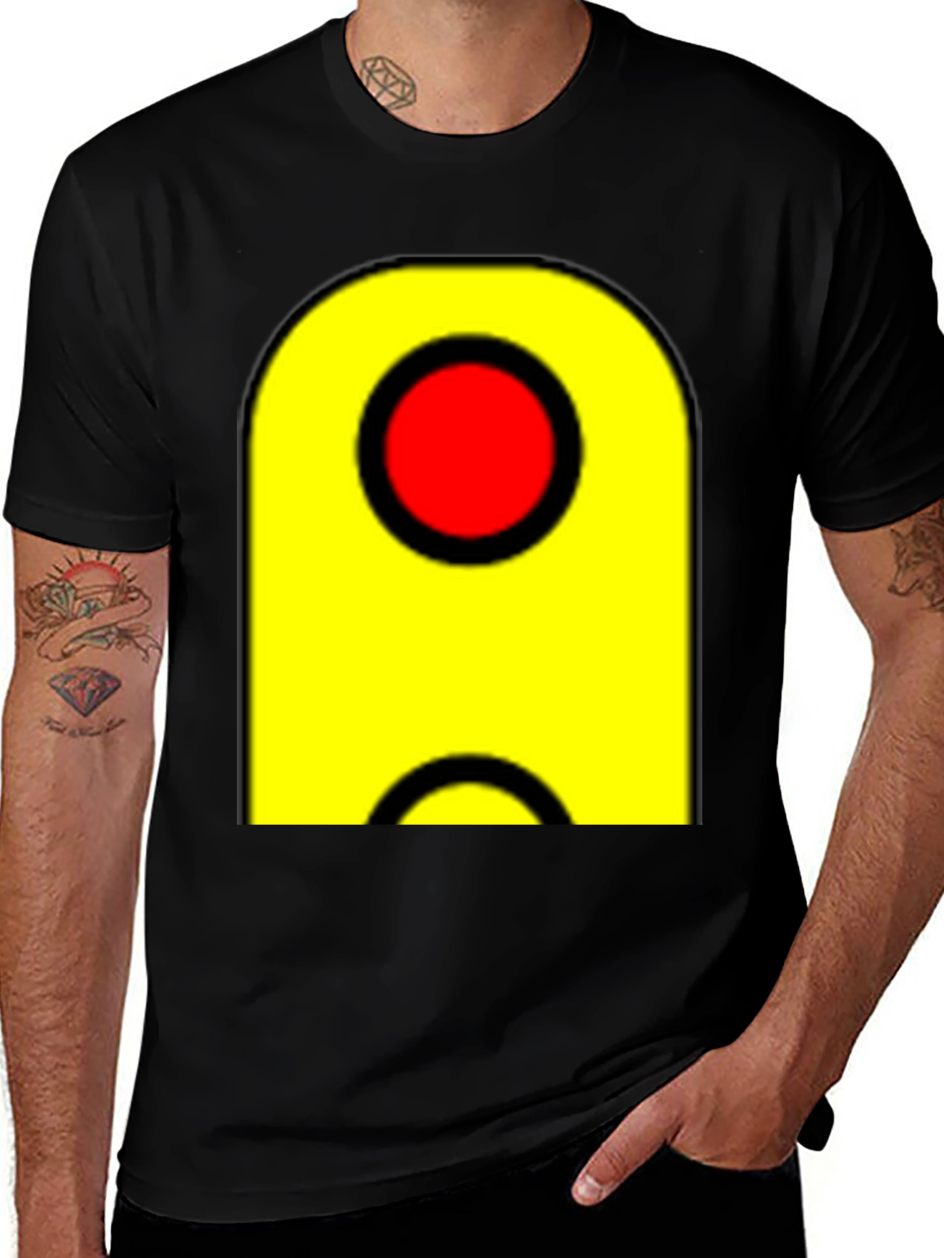 Abstract Graphic Black Tee