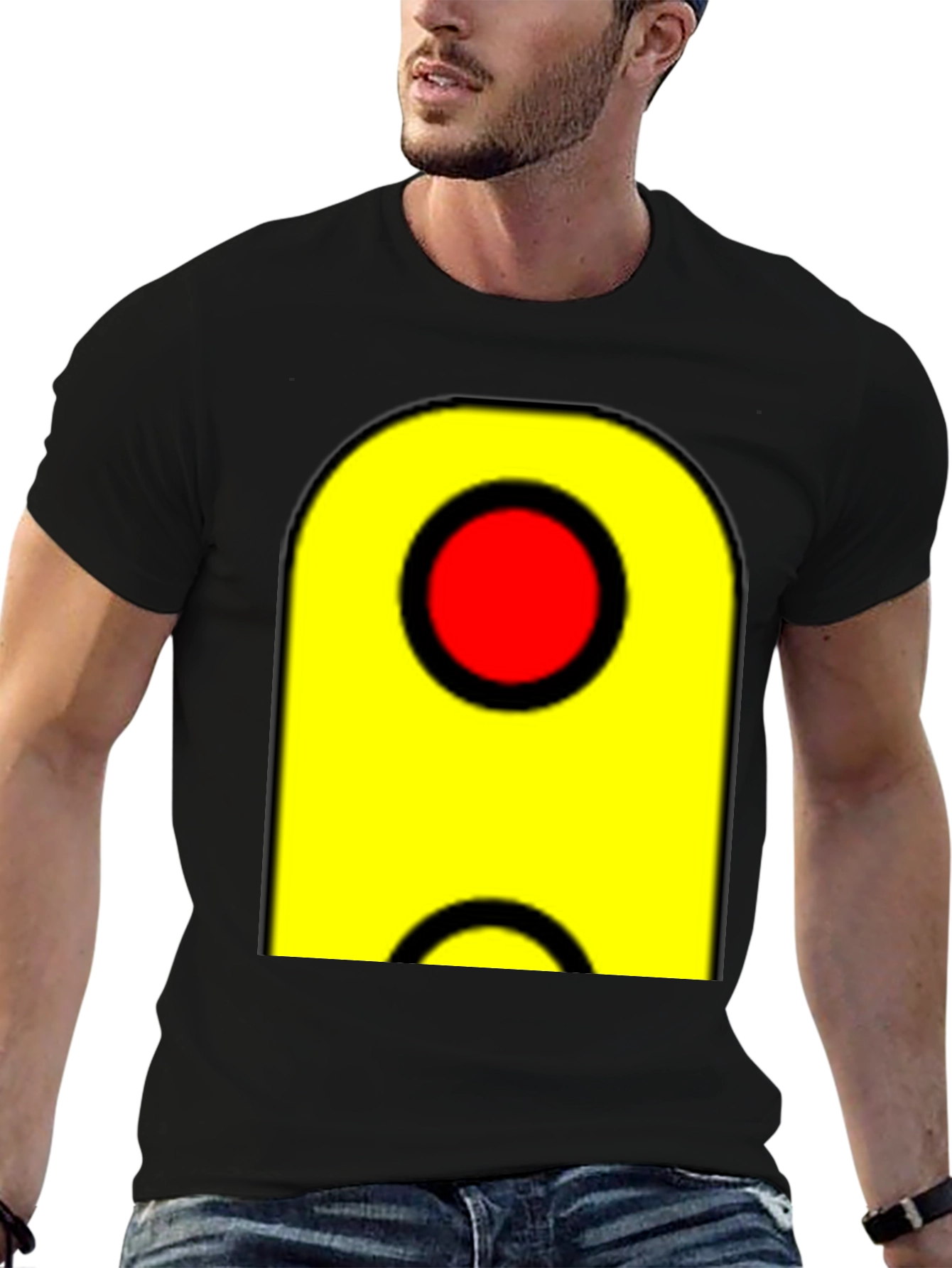 Abstract Graphic Black Tee