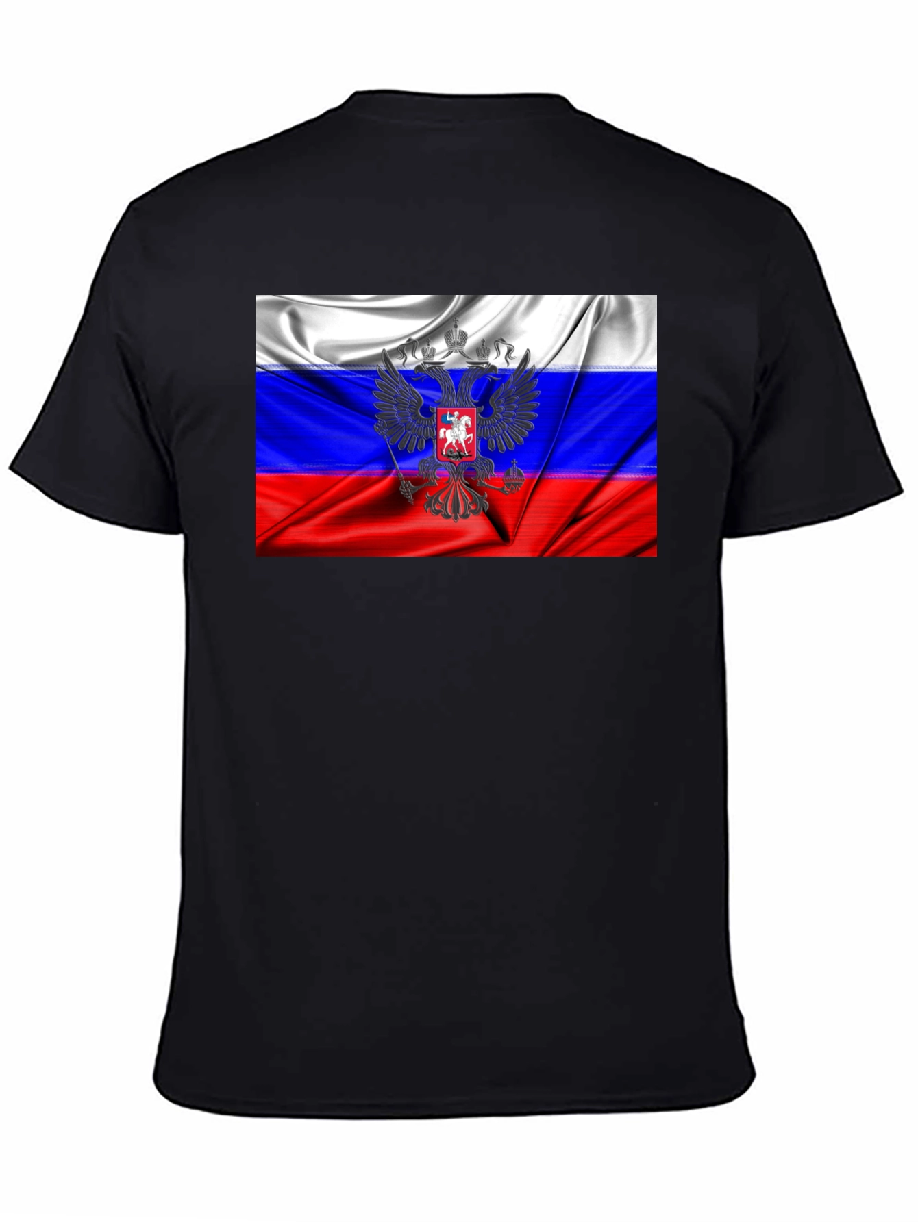 Russian Flag Graphic T-Shirt - Black