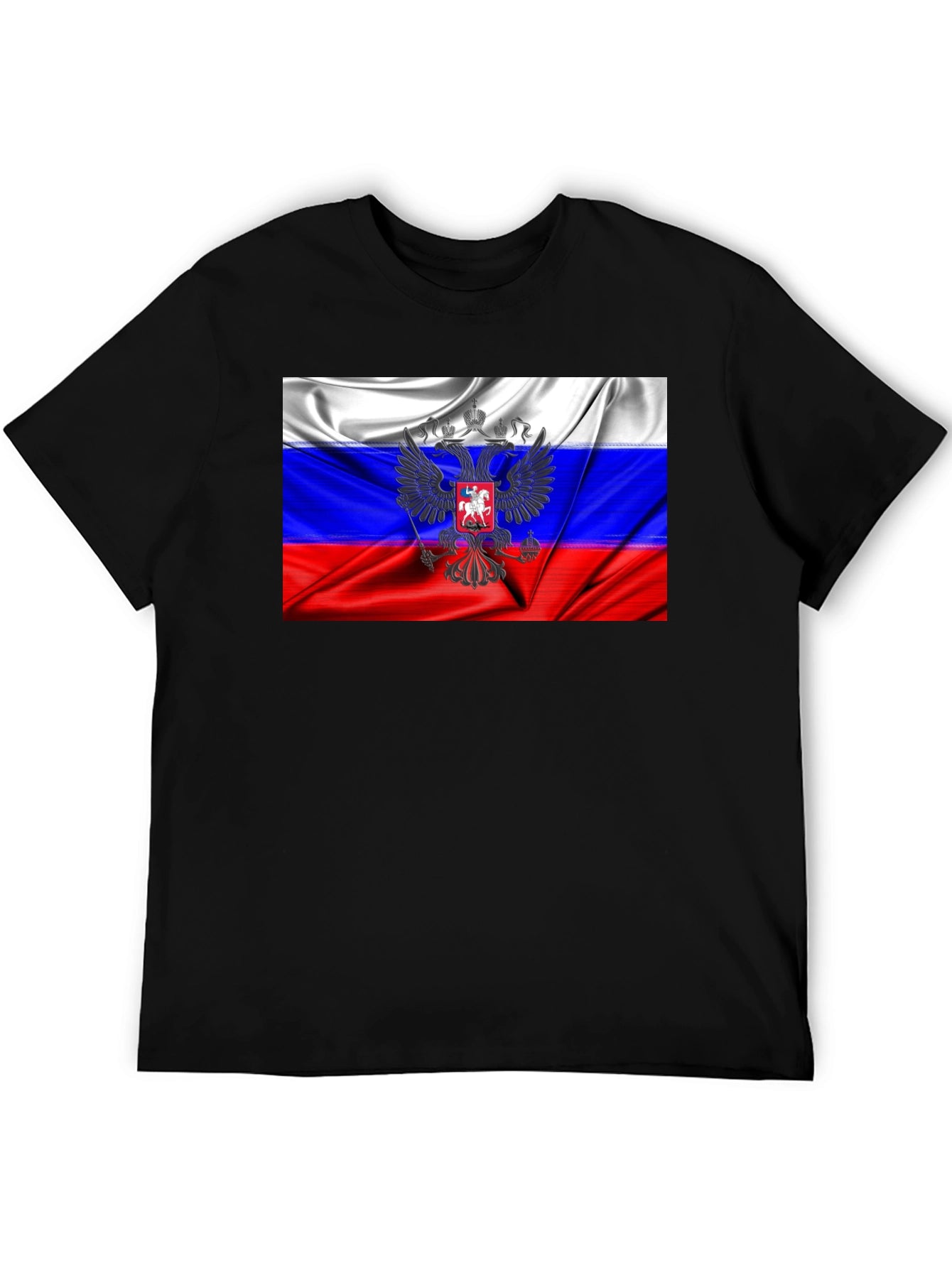 Russian Flag Graphic T-Shirt - Black
