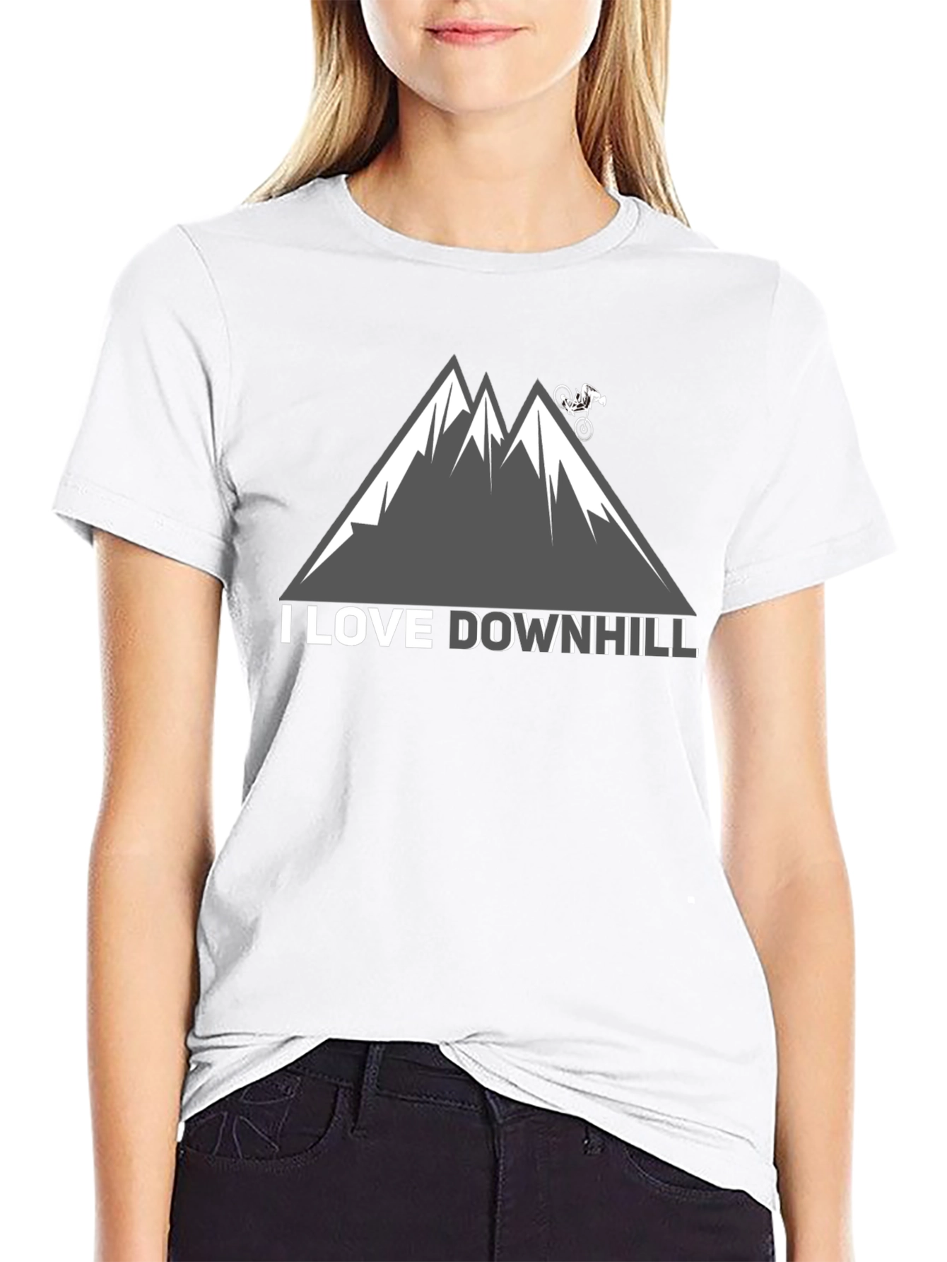 I Love Downhill Mountain Biking T-Shirt