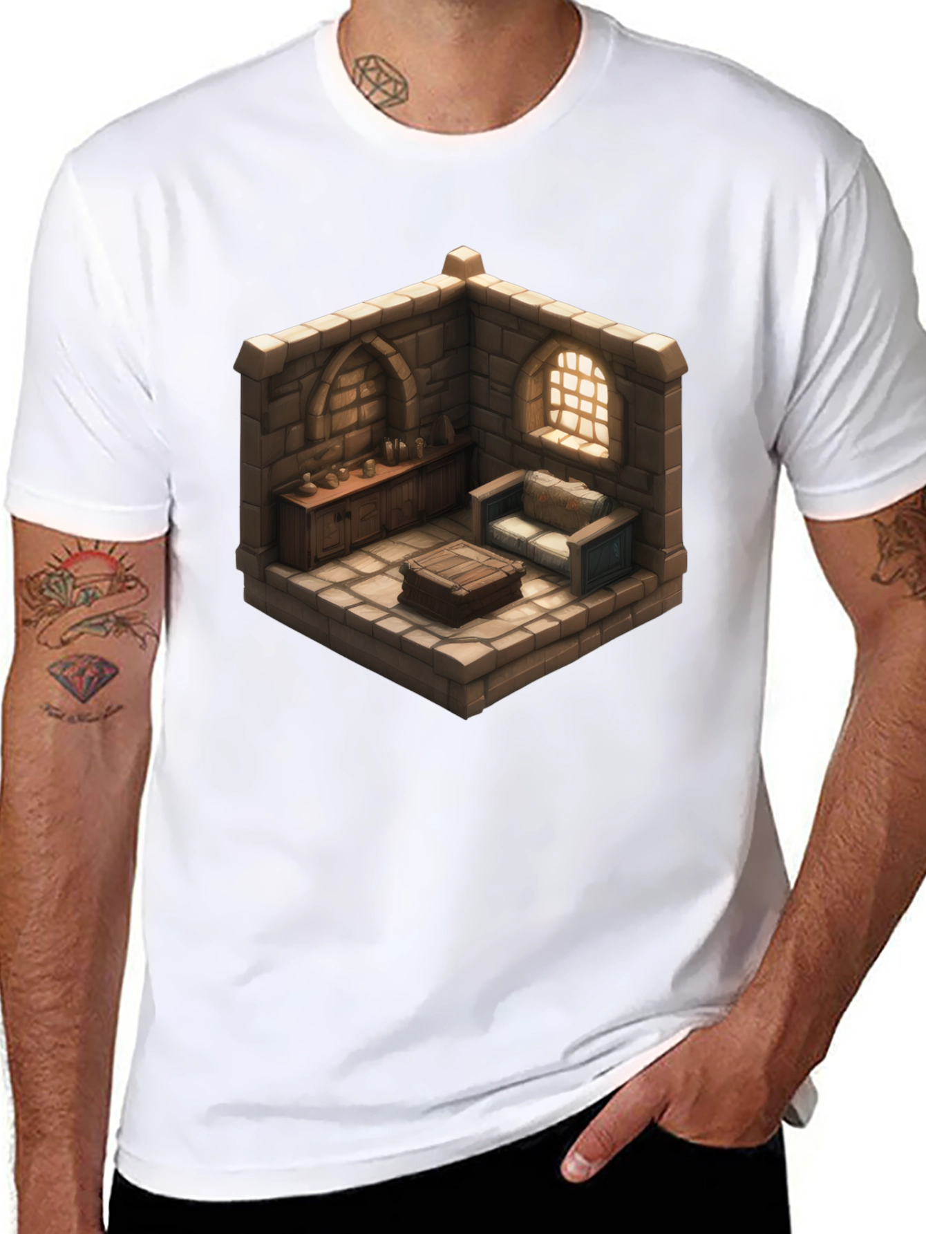 Isometric Room Graphic T-Shirt