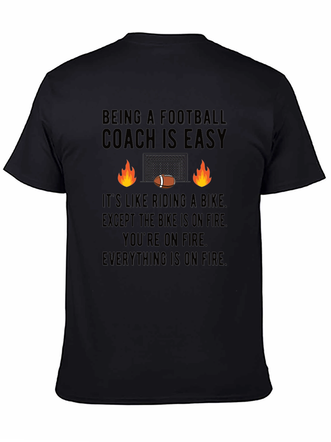 Funny Football Coach On Fire T-Shirt