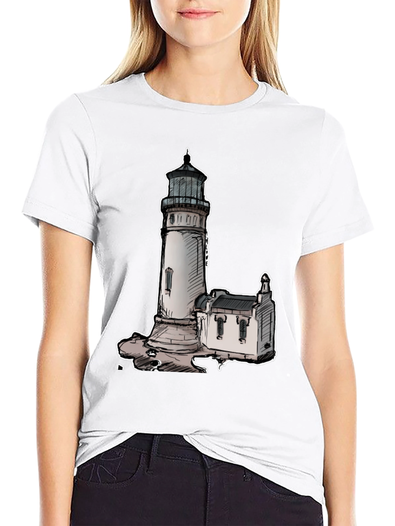 Lighthouse Graphic Tee - Coastal Style Shirt