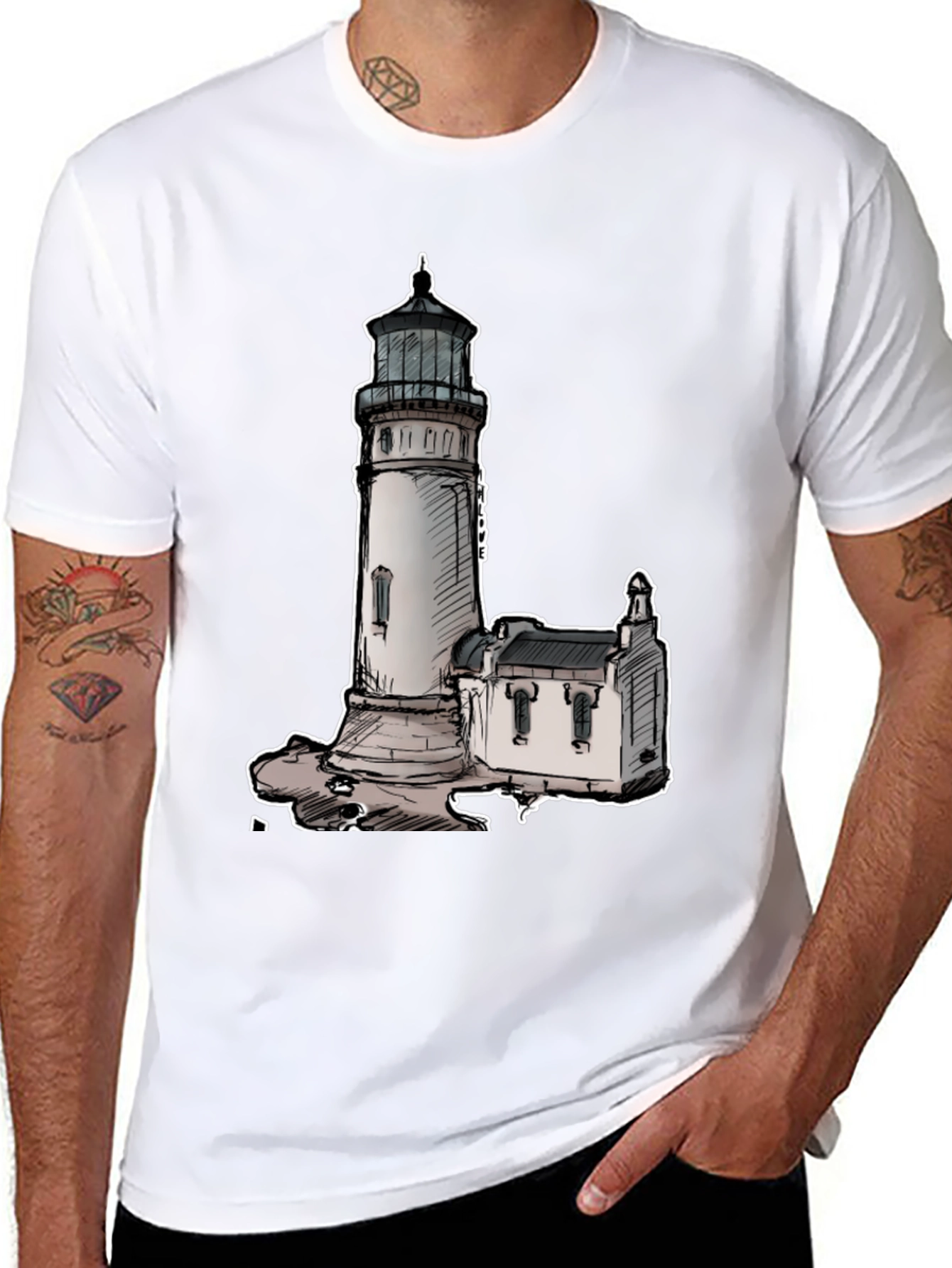 Lighthouse Graphic Tee - Coastal Style Shirt
