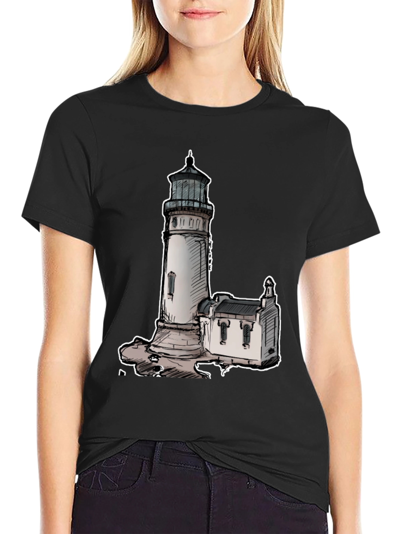 Lighthouse Graphic Tee - Coastal Style Shirt