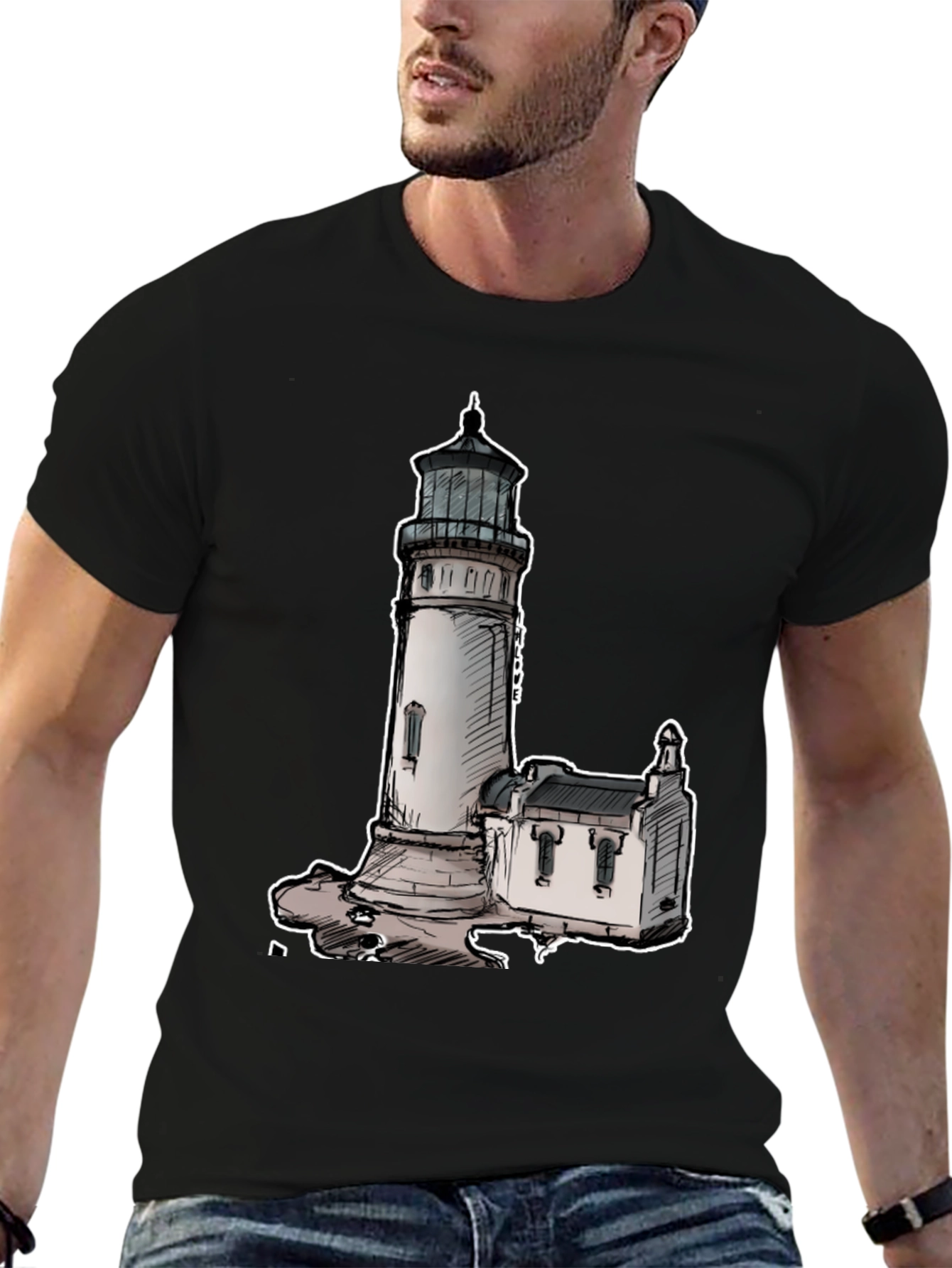 Lighthouse Graphic Tee - Coastal Style Shirt