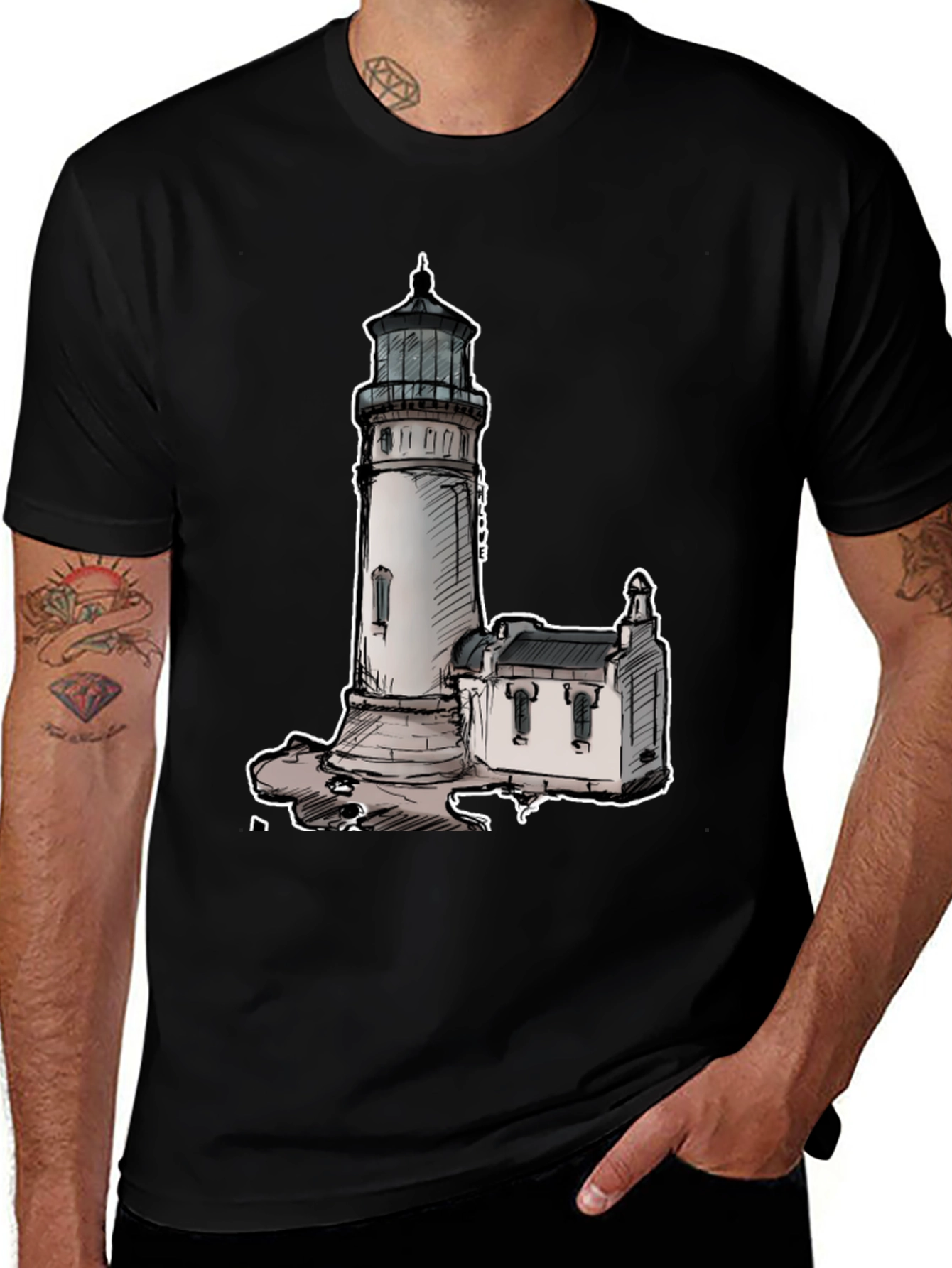 Lighthouse Graphic Tee - Coastal Style Shirt