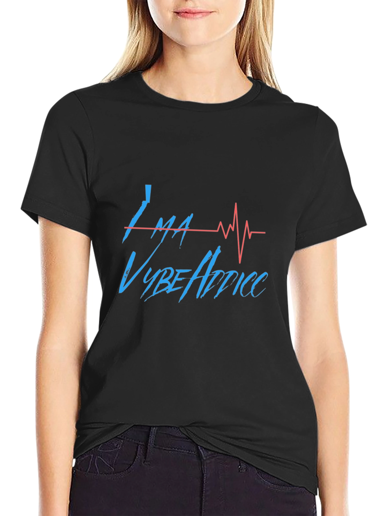 Ima Vybe Addicc Black T-Shirt