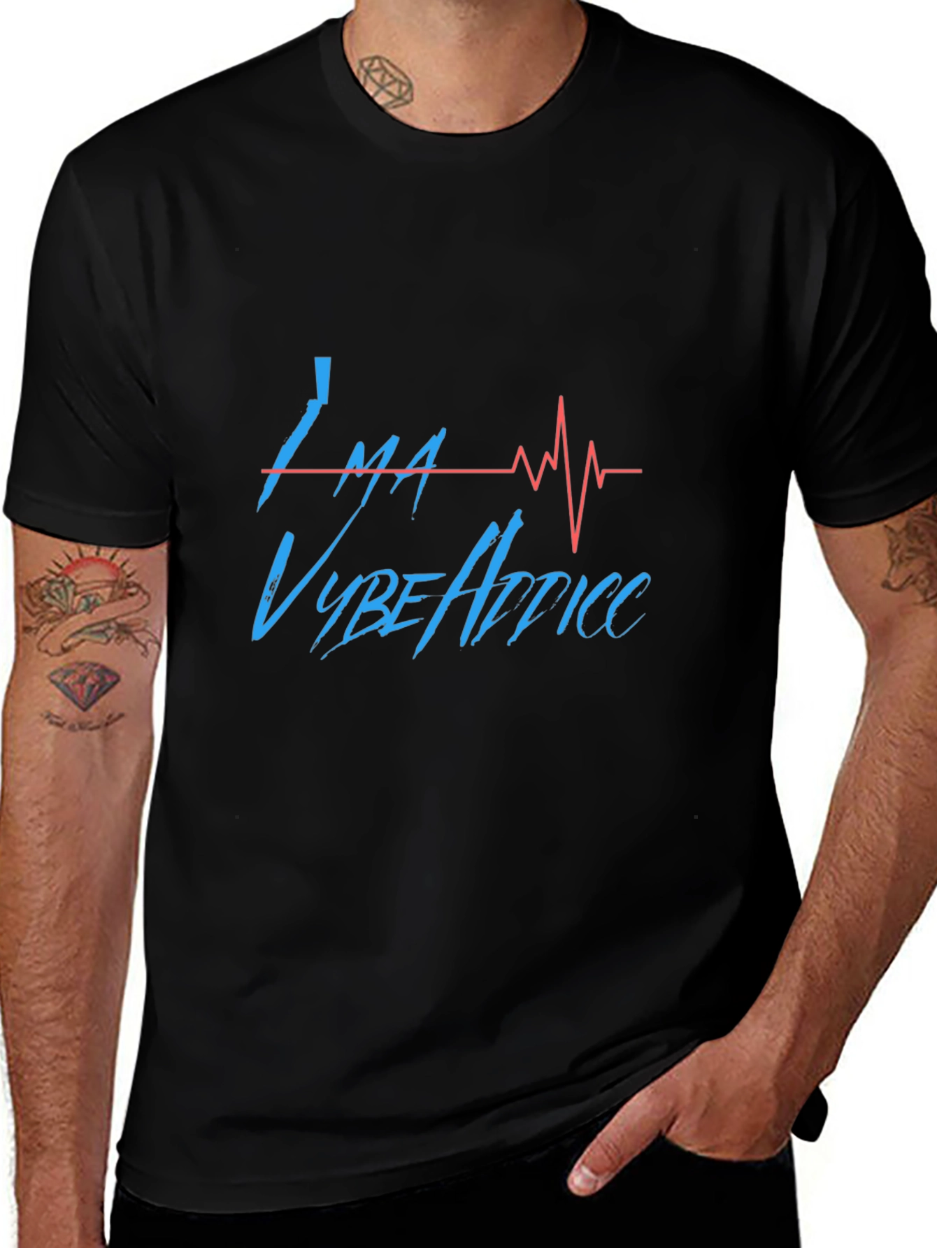 Ima Vybe Addicc Black T-Shirt