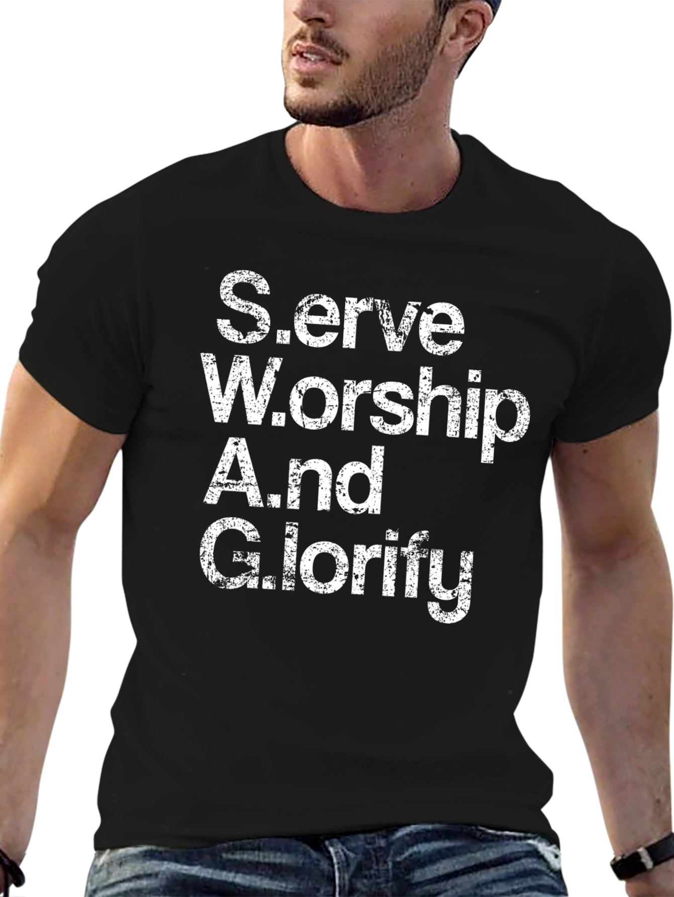 Serve Worship And Glorify Black T-Shirt