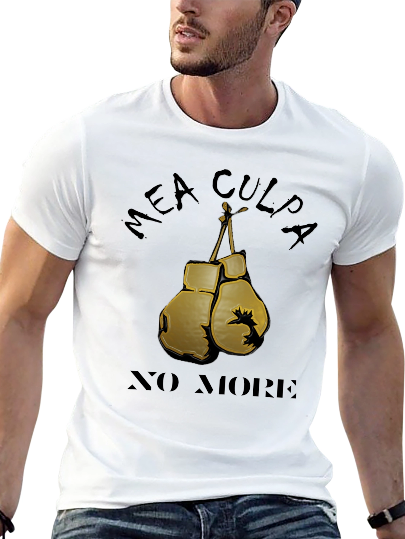Mea Culpa No More Boxing Gloves Graphic Tee