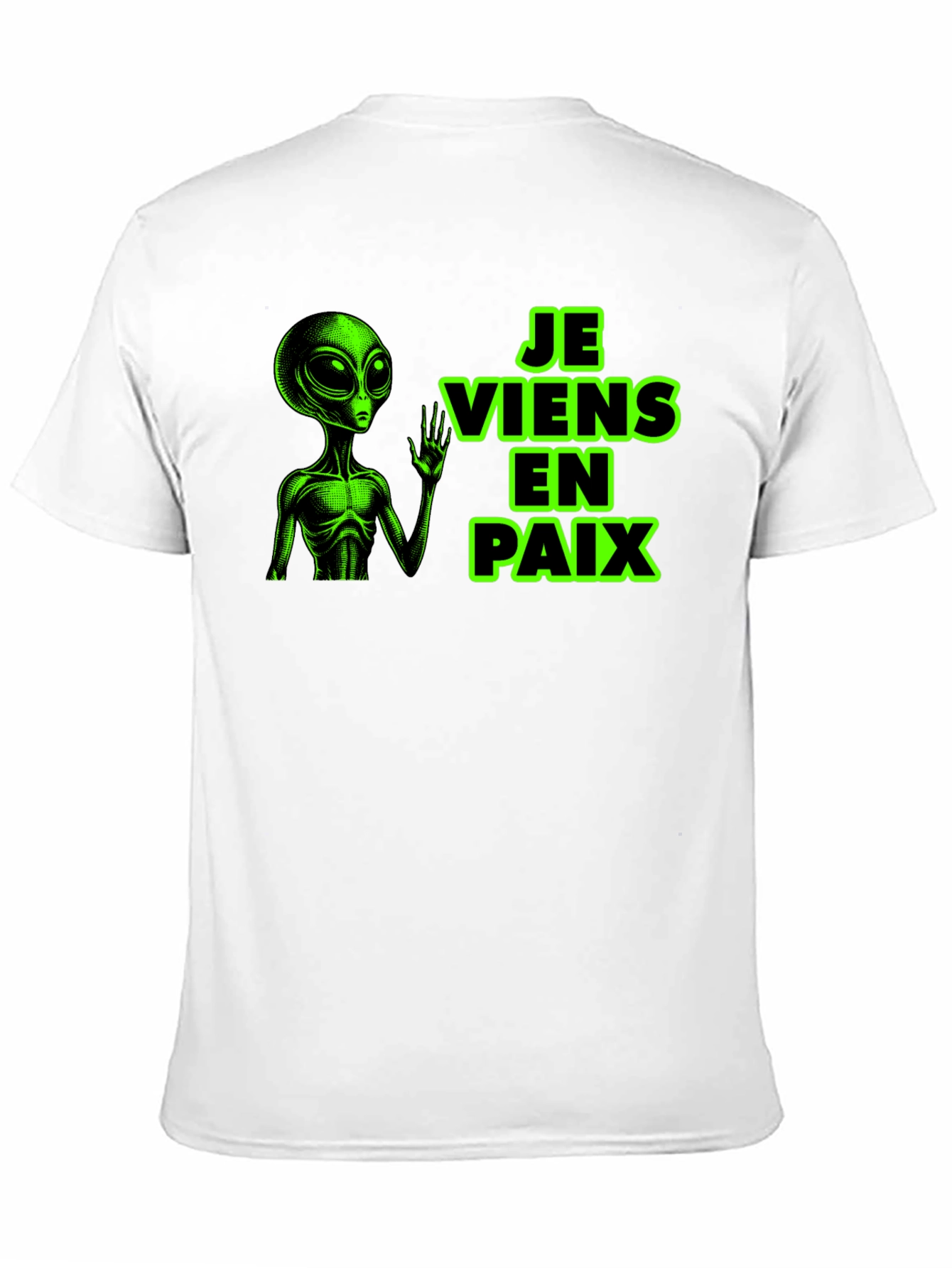 Je Viens En Paix Alien Graphic Tee
