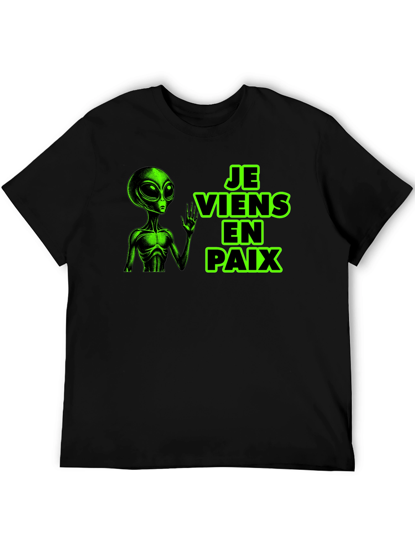 Je Viens En Paix Alien Graphic Tee
