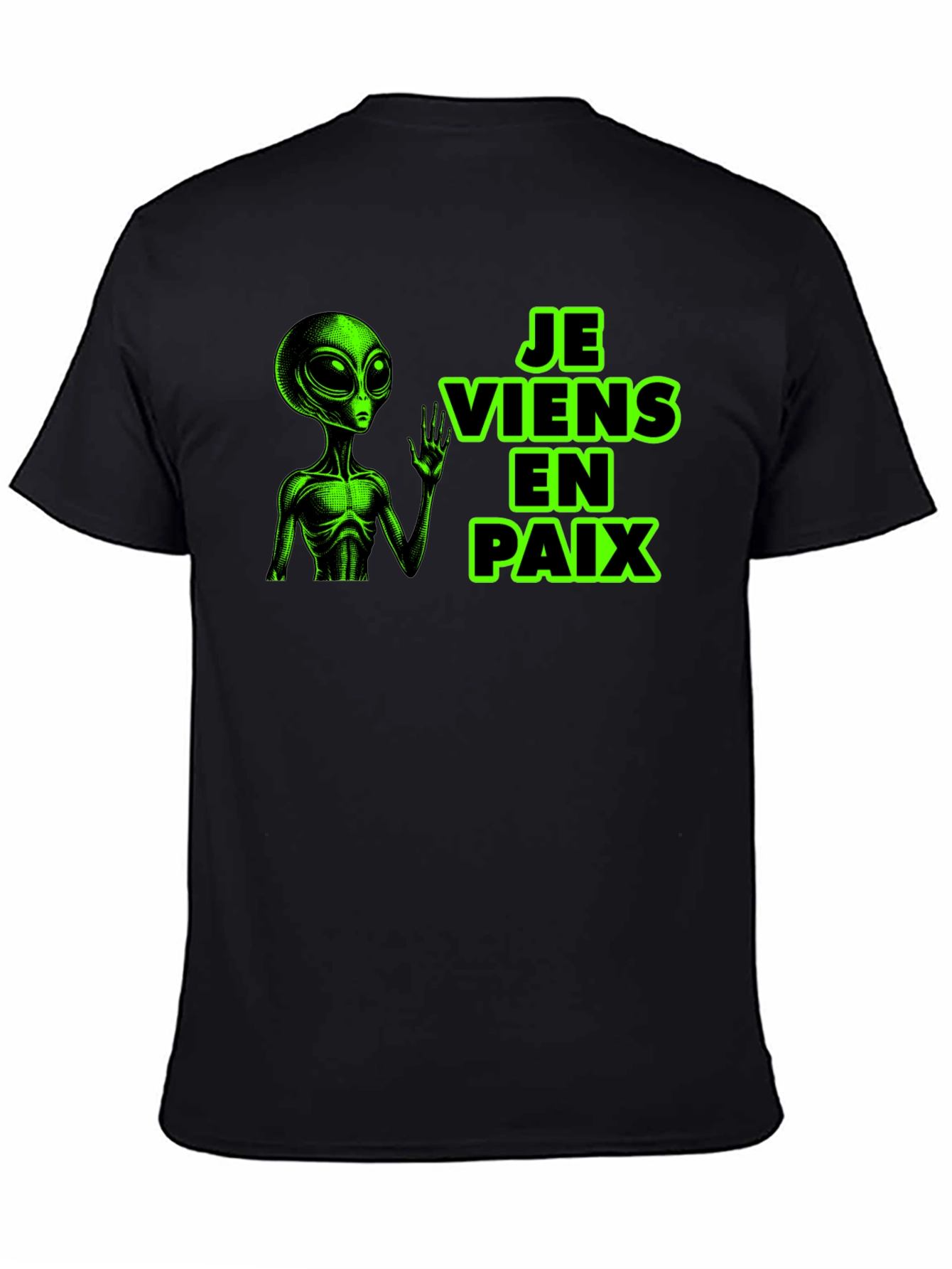Je Viens En Paix Alien Graphic Tee