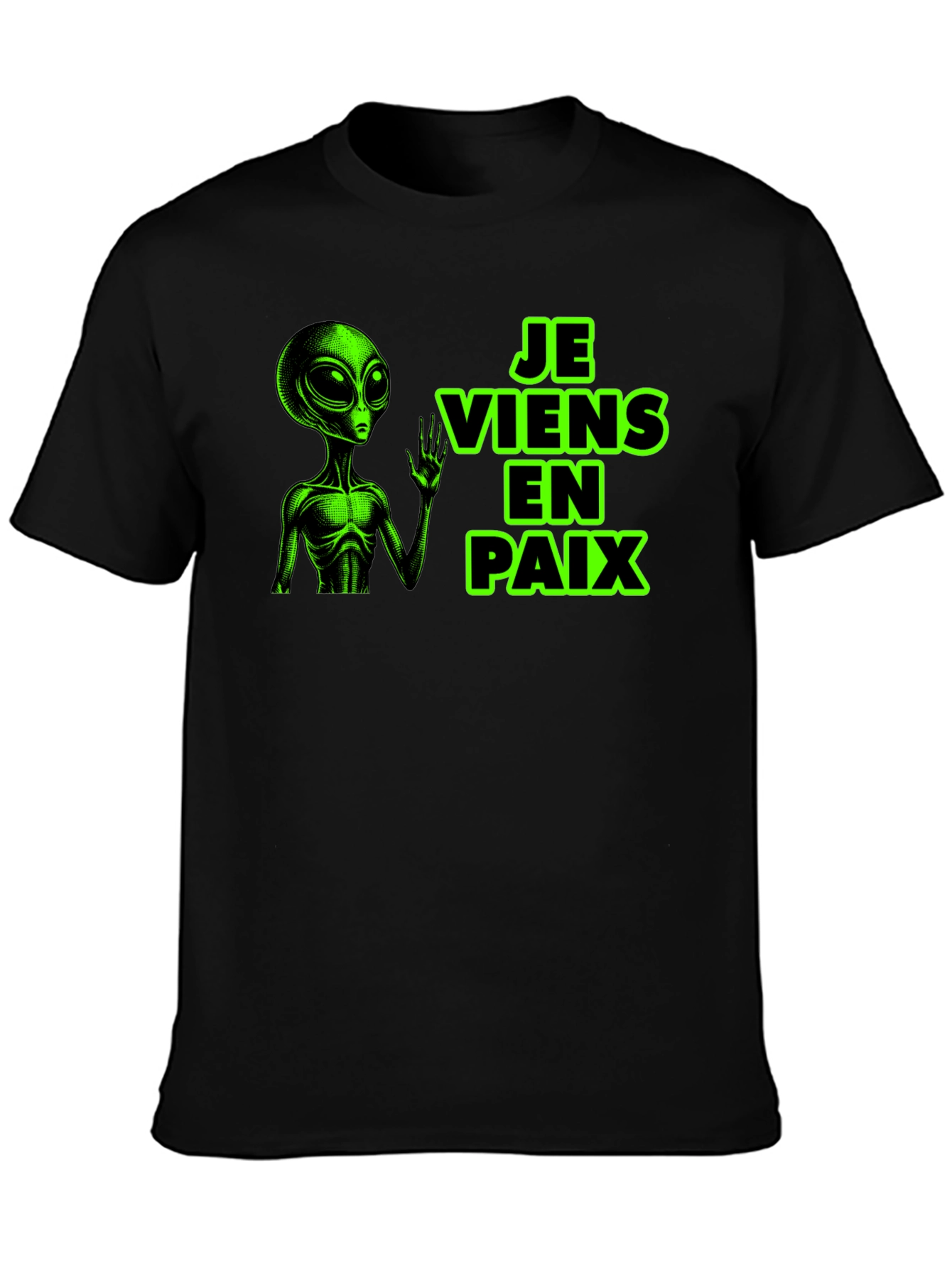 Je Viens En Paix Alien Graphic Tee